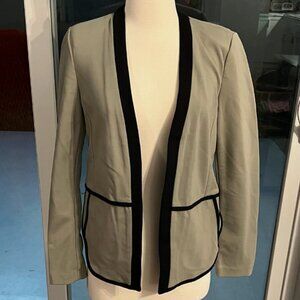 TART Open Front Contrast Trim Blazer Jacket with pockets Size Small